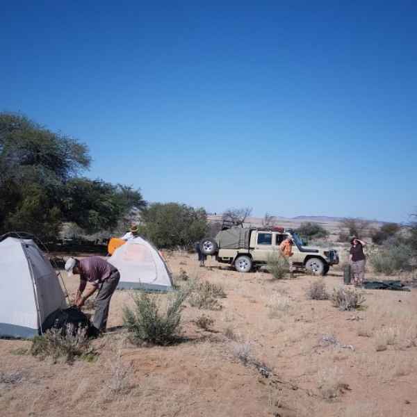 Wildes Camping im Namibia