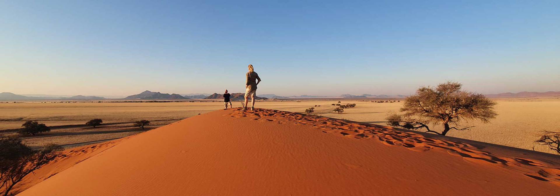 Dünenbesteigung in der Namibwüste 