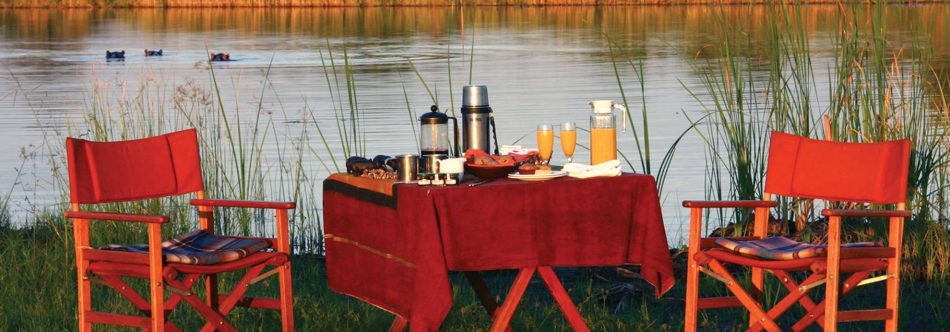 Frühstück am Okavango