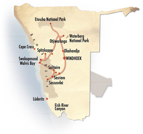 Reiten und Safaris Map